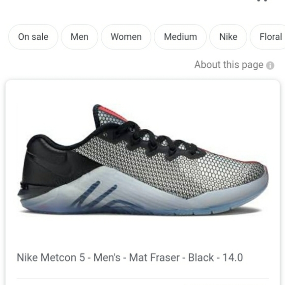 Nike Metcon 5  Matt Fraser black mens 4.5